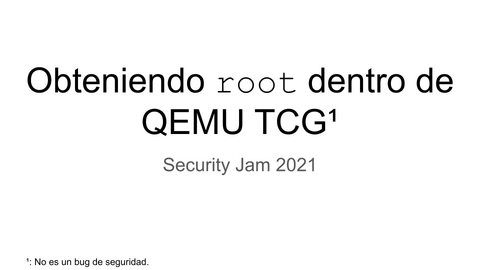 Obteniendo root dentro de QEMU TCG